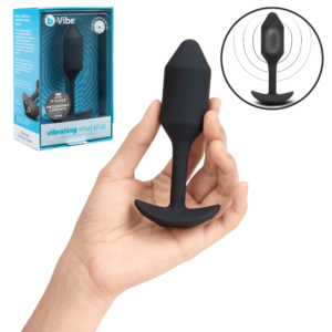 Vibrating Weighted Butt Plug Solo Couple Anal Toy - Black