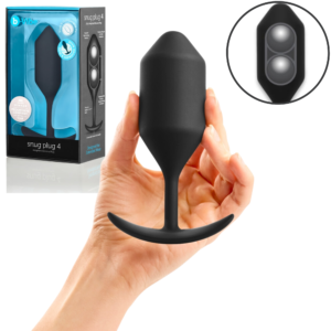 Anal Play Weighted Seamless Silicone Butt Plug - Black