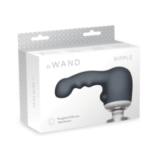 Le Wand Ripple Weighted Silicone Targeted Stimulation Vibrating Wand Attachment - Gray