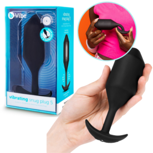 Weighted Rechargeable Silicone Butt Plug- Black