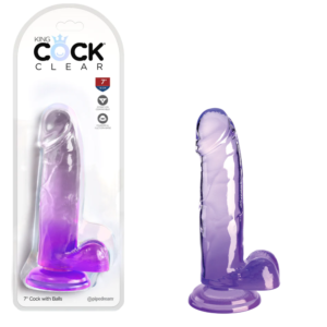 Strap-on Compatible Powerful Suction Cup Dildo - Purple