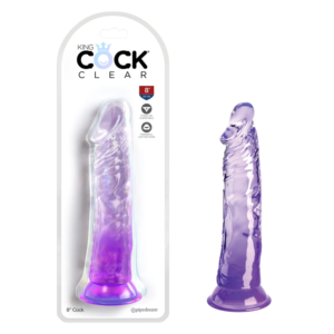 Realistic Suction Cup Pegging Dildo – Purple