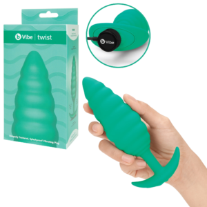 Vibrating Rechargeable Silicone Anal Plug Butt Plug - Green