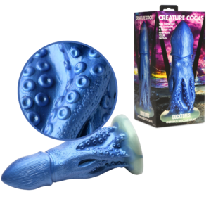 Harness Compatible Silicone Dildo With Suction Cup - Blue