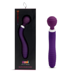 Dual-Ended Rechargeable Wand Vibrator - Purple