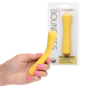 Silicone Vibrating Mini Flexi Wand Vibrator Yellow