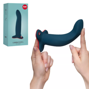 Strap-on Compatible Limba Flex G Spot Dildo Large - Blue