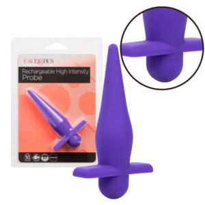 Rechargeable Probe Travel-Friendly Vibrating Butt Plug Purple