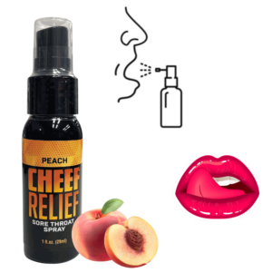 Numbing Desensitizer Flavored Lube Deep Throat Spray- Peach 1oz