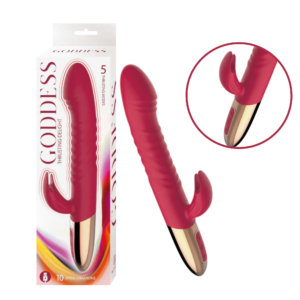 Rechargeable Rabbit Thrusting Vibrator – Red