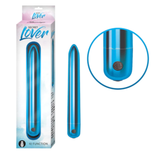 Rechargeable Discreet Slimline Traditional Vibrator - Blue