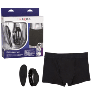 Boxer Brief Bullet Vibrator Set L/XLBlack