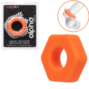 Enhanced Stimulation Non-Vibrating Penis Ring - Orange