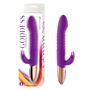 Rechargeable Rabbit Thrusting Vibrator - Purple