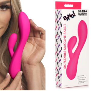 Silicone Rechargeable Rabbit Vibrator - Pink