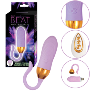 Remote-Control Vibrating Butt Plug - Lavender