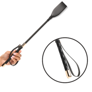 PU Leather Stallion Riding Crop 18-inches Black