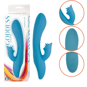 Quiet Rechargeable Clitoral and G-Spot Vibrator Blue