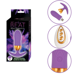 Remote Control Vibrating Butt Plug - Purple