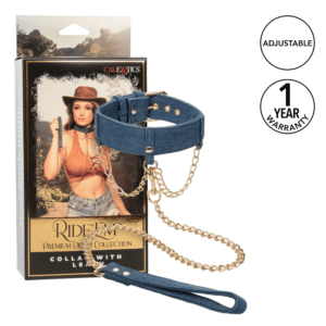 Bondage Denim Sex Collar With Leash BDSM Restraints Adult Choker Sex Toys