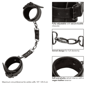 Adjustable Euphoria Ankle Cuffs Heavy-Duty Restraint Adult Sex Toy