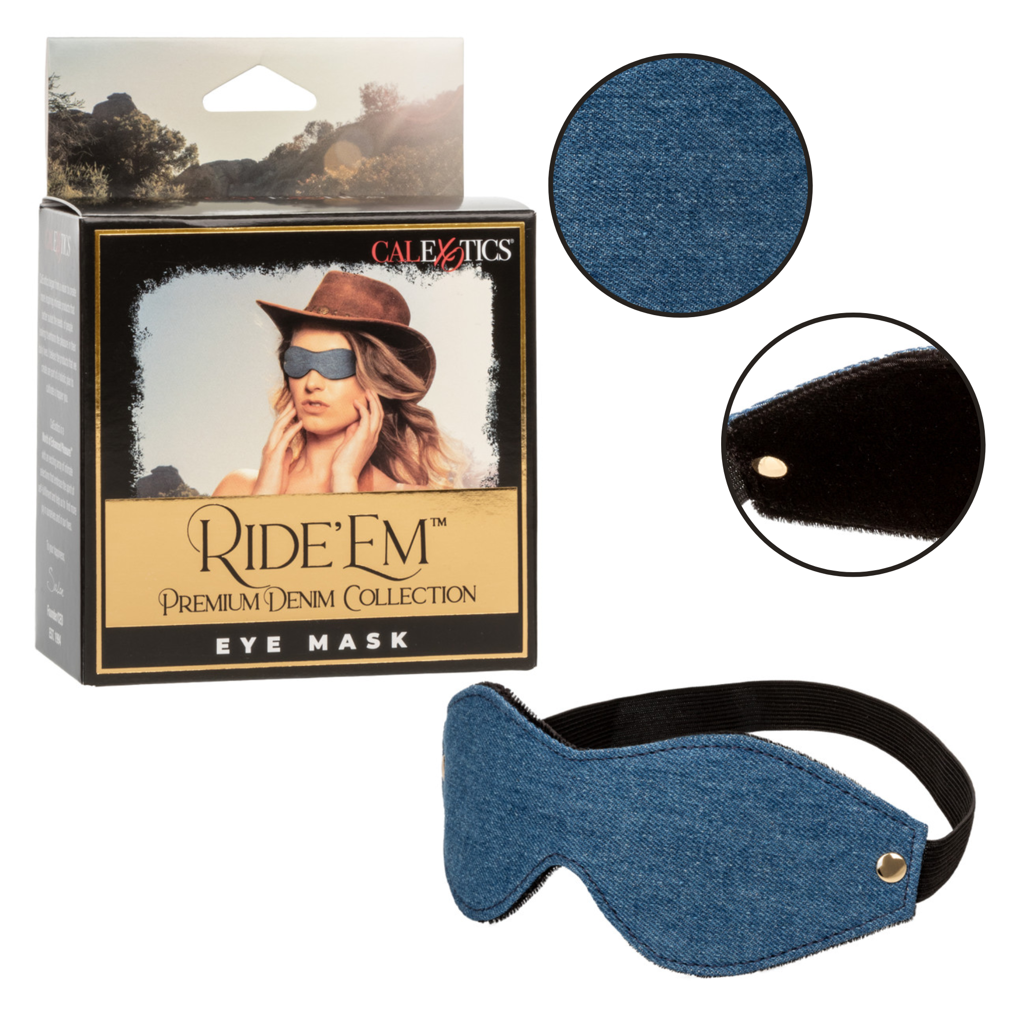 Introducing the Ride 'em Premium Denim Collection Eye Mask