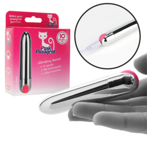 Clitoral Stimulator Travel-Size Bullet Vibrator - Silver