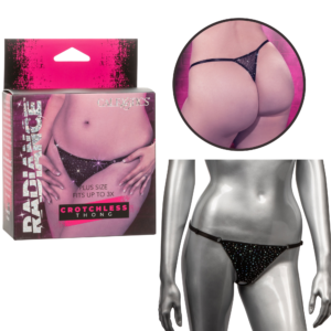 Radiance Plus Size Crotchless Thong Panty