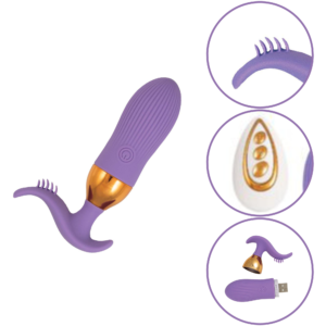 Vibrating Butt Plug with Clitoral Stimulating Anal Sex Toy