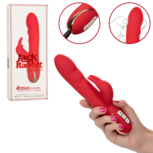 Heated Silicone Ultra-Soft™ Rabbit Vibrator Red