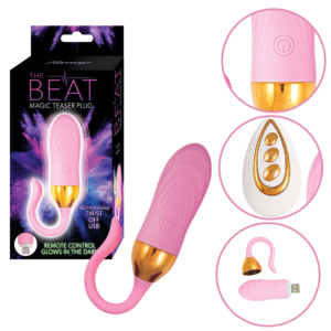 Remote-Control Vibrating Butt Plug - Pink