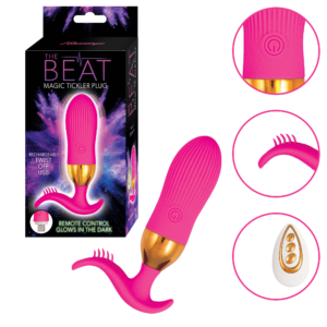 Vibrating Butt Plug with Clitoral Stimulating Anal Sex Toy Pink