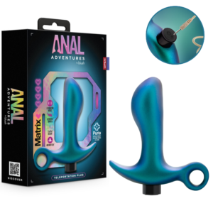 Vibrating Silicone Prostate Massager - Lunar Blue