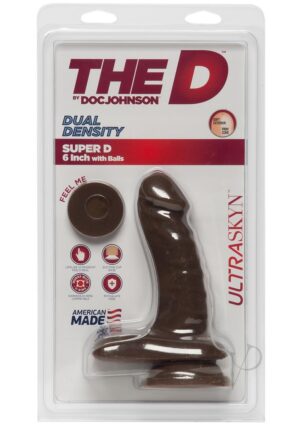 Dual Density 6-inch Dildo for Beginners Chocolate