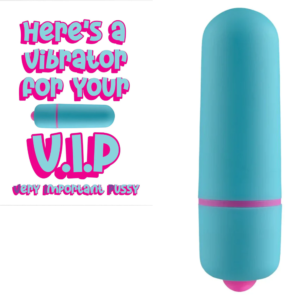 Mini Bullet Blue Vibrator With Greeting Card