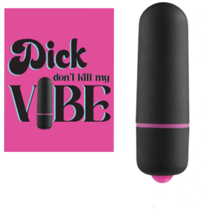 Discreet Bullet Vibrator Black With Greeting Card