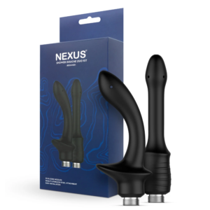 Beginner Shower Silicone Douche Duo Kit Black