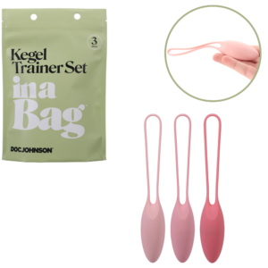 Silicone Waterproof In-A-Bag Kegel Trainer Pink