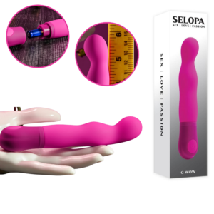 Rechargeable Vibrating Silicone G-spot Vibrator in Pink