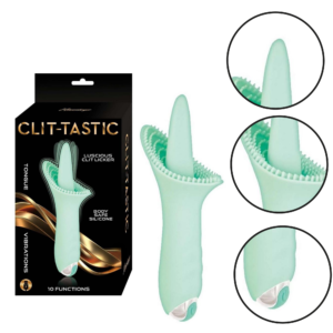 Rechargeable Clitoral Stimulation Oral Sex Vibrator Aqua