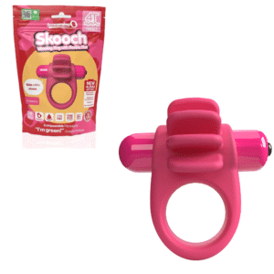 Tickle and Tease Multi-speed Vibrating Penis Ring Strawberry