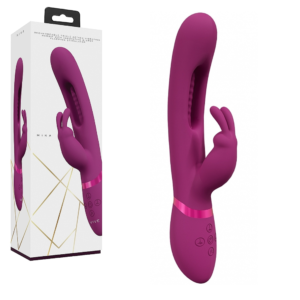 Pink Mika Triple Motor Flapping Rabbit Rechargeable Multi-Function G-Spot Clitoral Vibrator