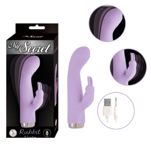 10 Powerful Vibrations Silicone Rabbit Vibrator Purple