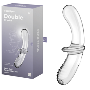 Satisfyer Double-Sided Crystal Clear Dildo G-Spot Clitoral Stimulator Sex Toy