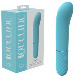 Dolce Mini Gspot Vibe Blue Travel-Friendly Vibrating Rechargeable Silicone Vibrator