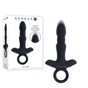 Gx Slayer Thrusting Vibrating Butt Plug Multi-Speed Rechargeable Anal Probe Sex Vibrator