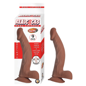 Brown Real Cock 9-inch Realistic Dual-density Dildo Harness--Compatible Adult Sex Toy