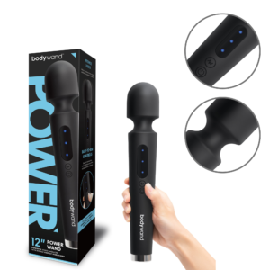 Silicone Wand Vibrator Massager By Bodywand - Black