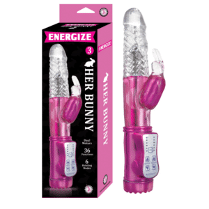 Pink 9 Inch Energize Her Bunny 3 Vibrating G-Spot Clitoral Vibrator