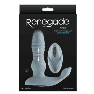 Renegade Apex Gray Remote Control Butt Plug Thrusting Vibrating Prostate Massager